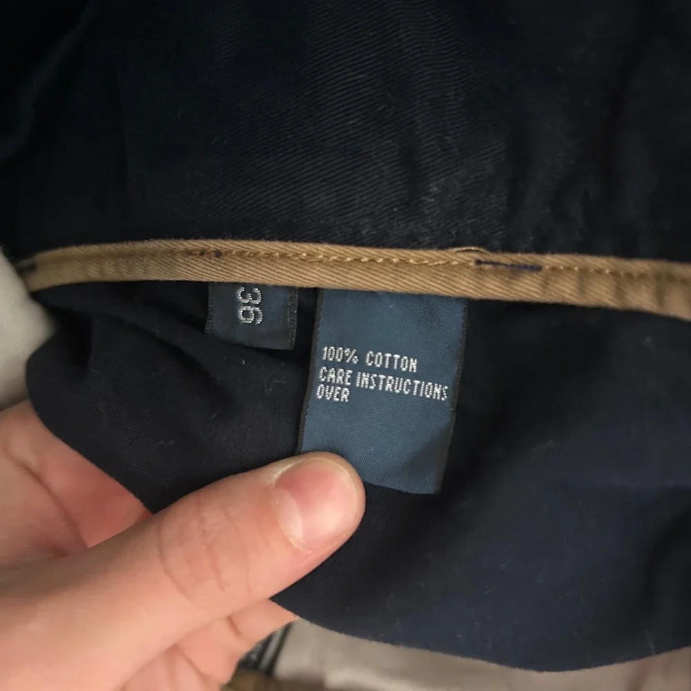 Vintage Y2k Ralph Lauren Polo Chinos 36 Navy Gellar Fatigue Cargo Shorts Utility